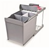 Second Nature Accessories - Pull-Out Waste Bin, Automatic Opening, 2 x 21 Litre Bins