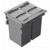 Second Nature Accessories - Pull-Out Waste Bin, 2 x 29 Litre Bin, For 450mm Cabinet