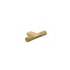 Second Nature Handles - Arden, Fluted T bar handle, central hole centre, Aged Brass