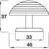 Knob And Backplate, 46mm Diameter