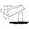 Plinth Edging Strip, 2500mm , For 18mm Plinth