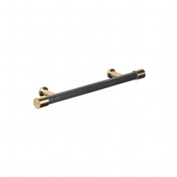 Maybrook, Fluted pull handle, 128mm, Pewter/Satin Brass