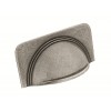 Second Nature Handles - Cup Handle With Stepped Detail On Plain Backplate, 64mm