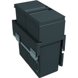 Pull-Out Waste Bin With Plastic Lid, 1 x 40 Litre Bin