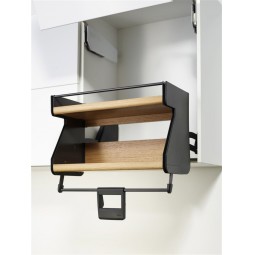 Imove Pull-Out Wall Unit, 500mm 2 Tier, Oak Base & Back 