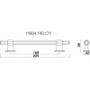 Hexagonal Bar Handle 160mm