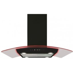 Curved Glass Island Extractor With Edge Lighting