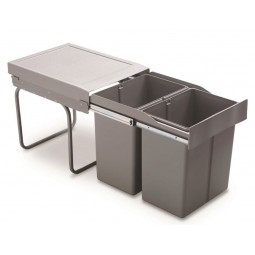 Pull-Out Waste Bin, 2 x 21 Litre Bins, For 400mm Cabinet