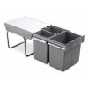 Second Nature Accessories - Pull-Out Waste Bin, 1 x 16 Litre & 2 x 7.5 Litre