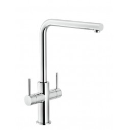 Aquerelli L spout tap, dual lever, Chrome