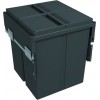 Second Nature Accessories - Pull-Out Waste Bin With Metal Lid (Fixed) 2 x 40 Litre Bins