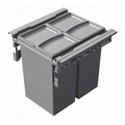 Pull-Out Waste Bin, 2 x 29 Litre Bin, For 500mm Cabinet