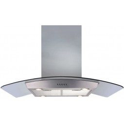 Curved Glass Island Extractor 90cm