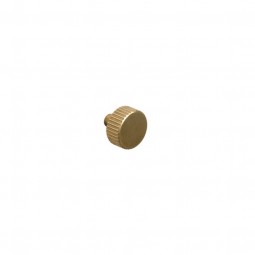 Arden, Fluted knob, central hole centre, Aged Brass
