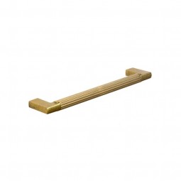 Arden, Fluted D handle, 160mm, Aged Brass