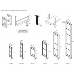 Youk Frame, H2210mm x D320mm, For Shelving Larder Unit