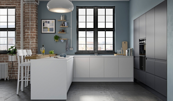 Strada Matt Handlesless White - Kitchen Stori