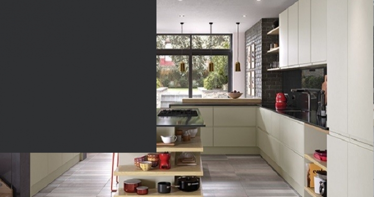 Strada Matt Handlesless Graphite - Kitchen Stori