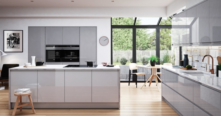 Strada Matt Handlesless Dust Grey - Kitchen Stori