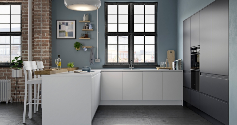 Strada Matt Handlesless White - Kitchen Stori